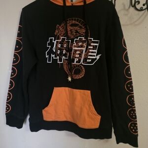 Black and Orange Graphic Sweater